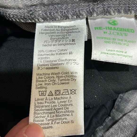 J. Crew Factory bg156 Straight-fit grey jean in signature flex - NWT 34/30 - Picture 11 of 13